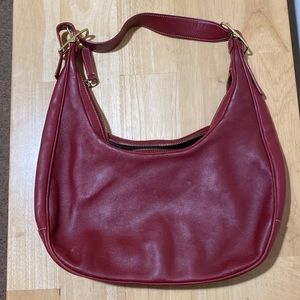 Coach bag red leather